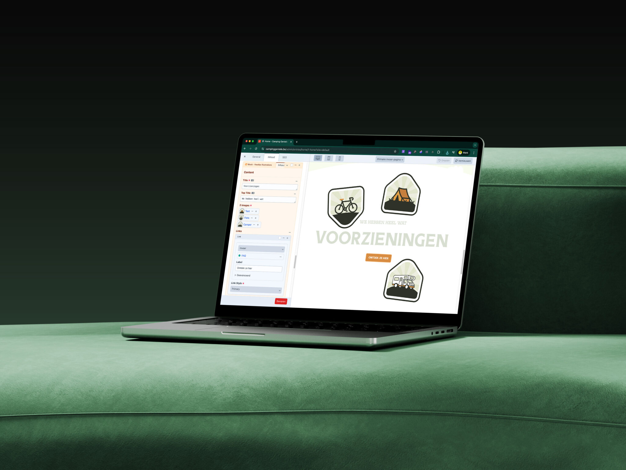 CampingGentele_CMS_Mockup | Compagnon Agency